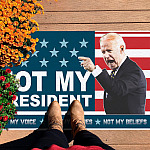 7Th. Biden Not My President Not My Voice 1 Doormat mockup 7