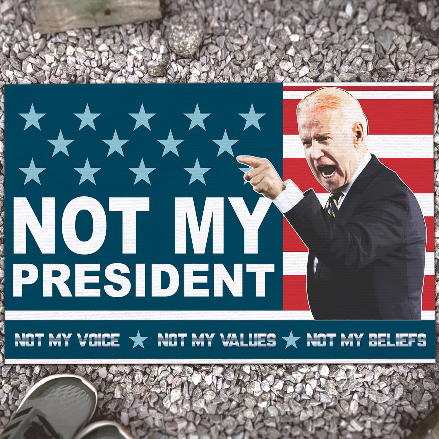 7Th. Biden Not My President Not My Voice 1 Doormat Mockup 13