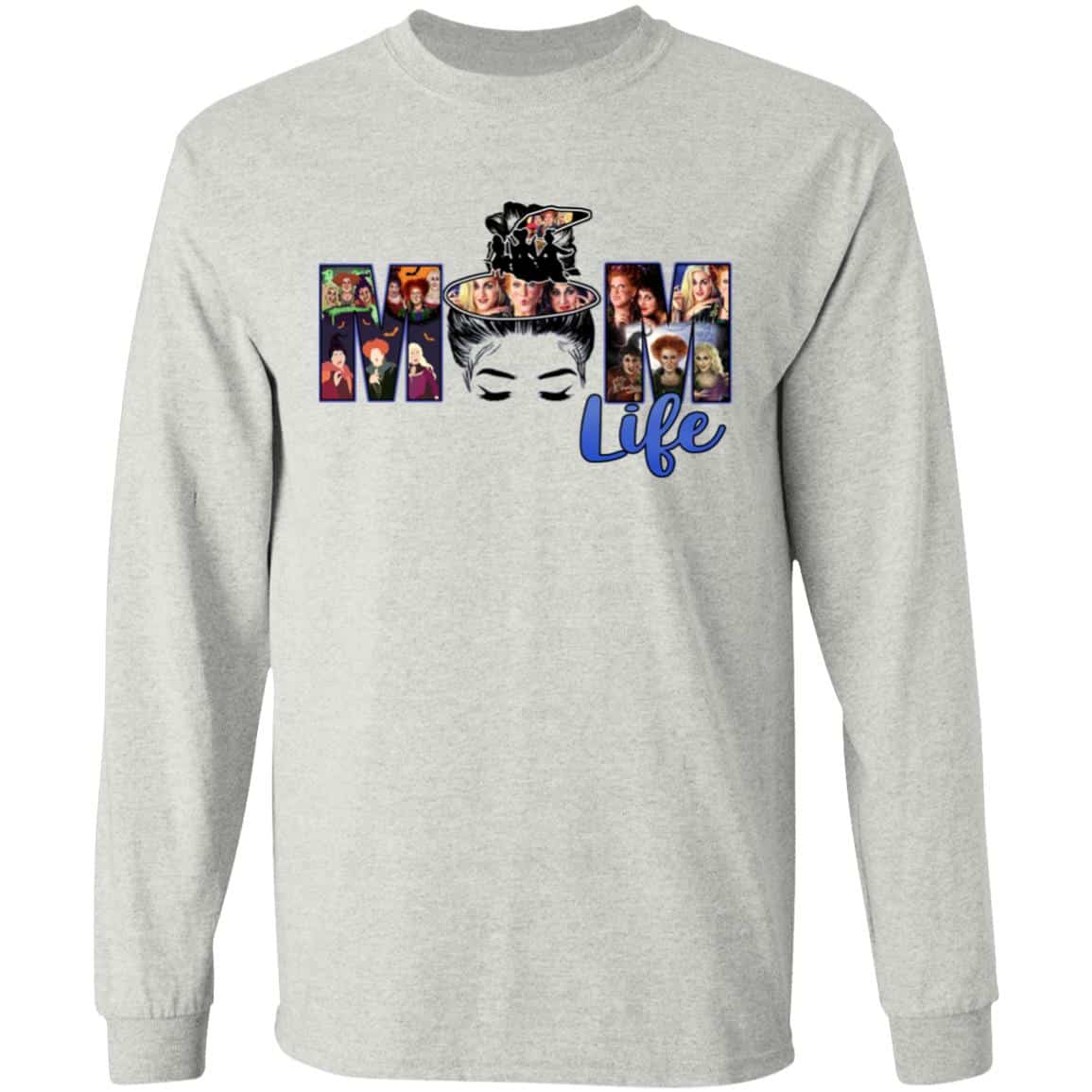 Mom Life Hocus Pocus T-Shirt, Ash, Long Sleeve