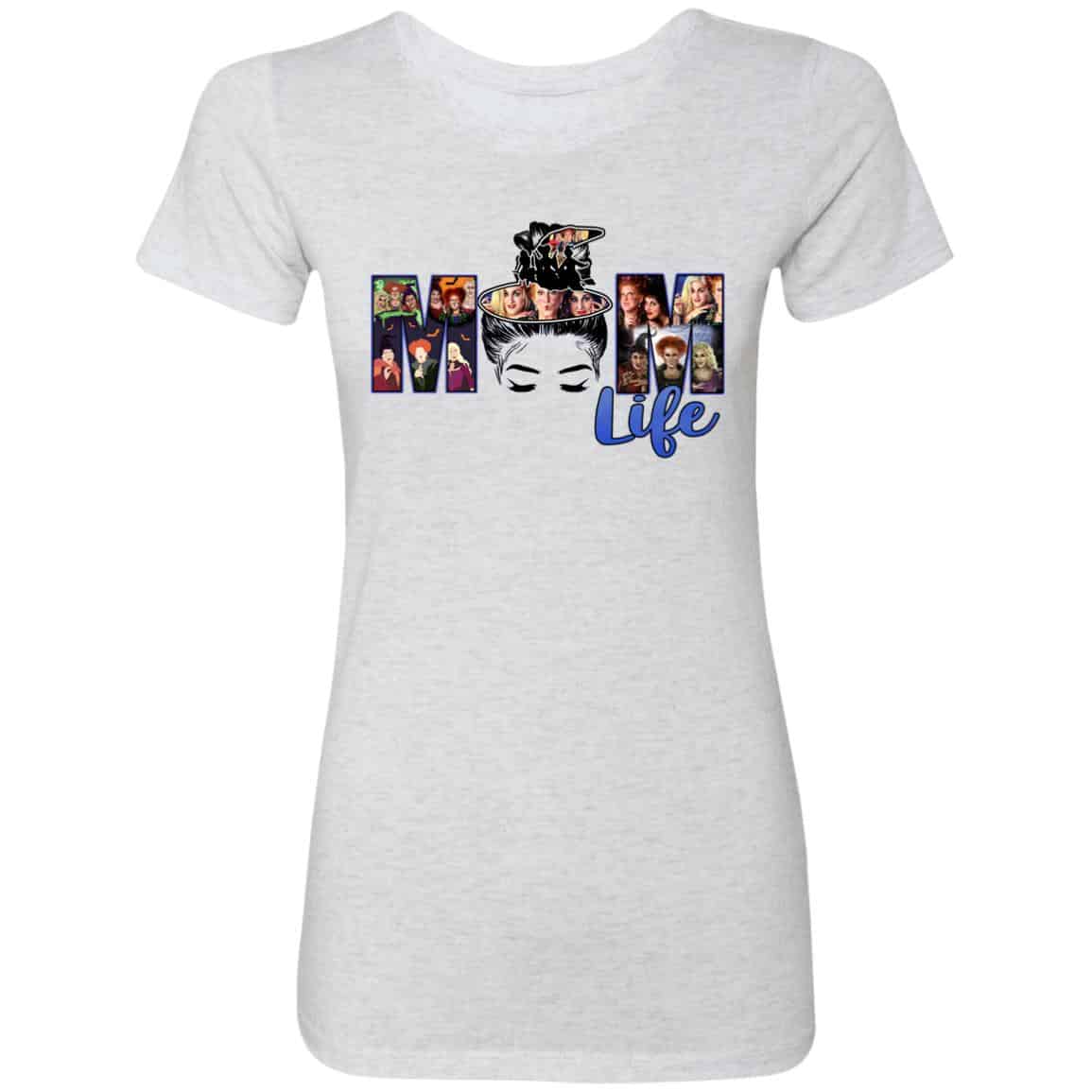 "Mom Life Hocus Pocus Ladies T-Shirt, Heather White, Premium Ladies T-Shirt