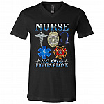 Nurse No One Tshirt, Black, V-Neck T-Shirt
