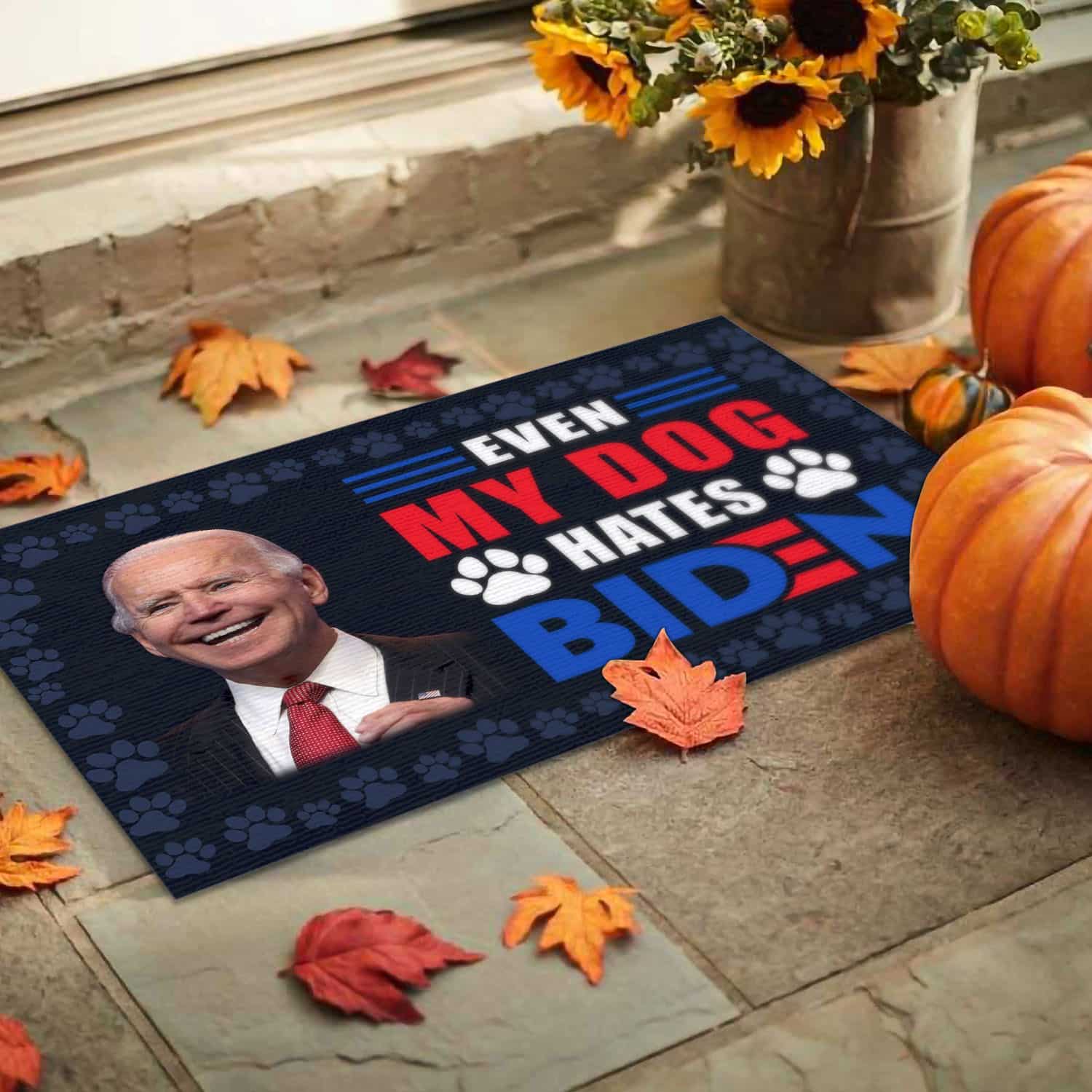 2O. Dog Hate Biden Doormat (5) Doormat mockup 9