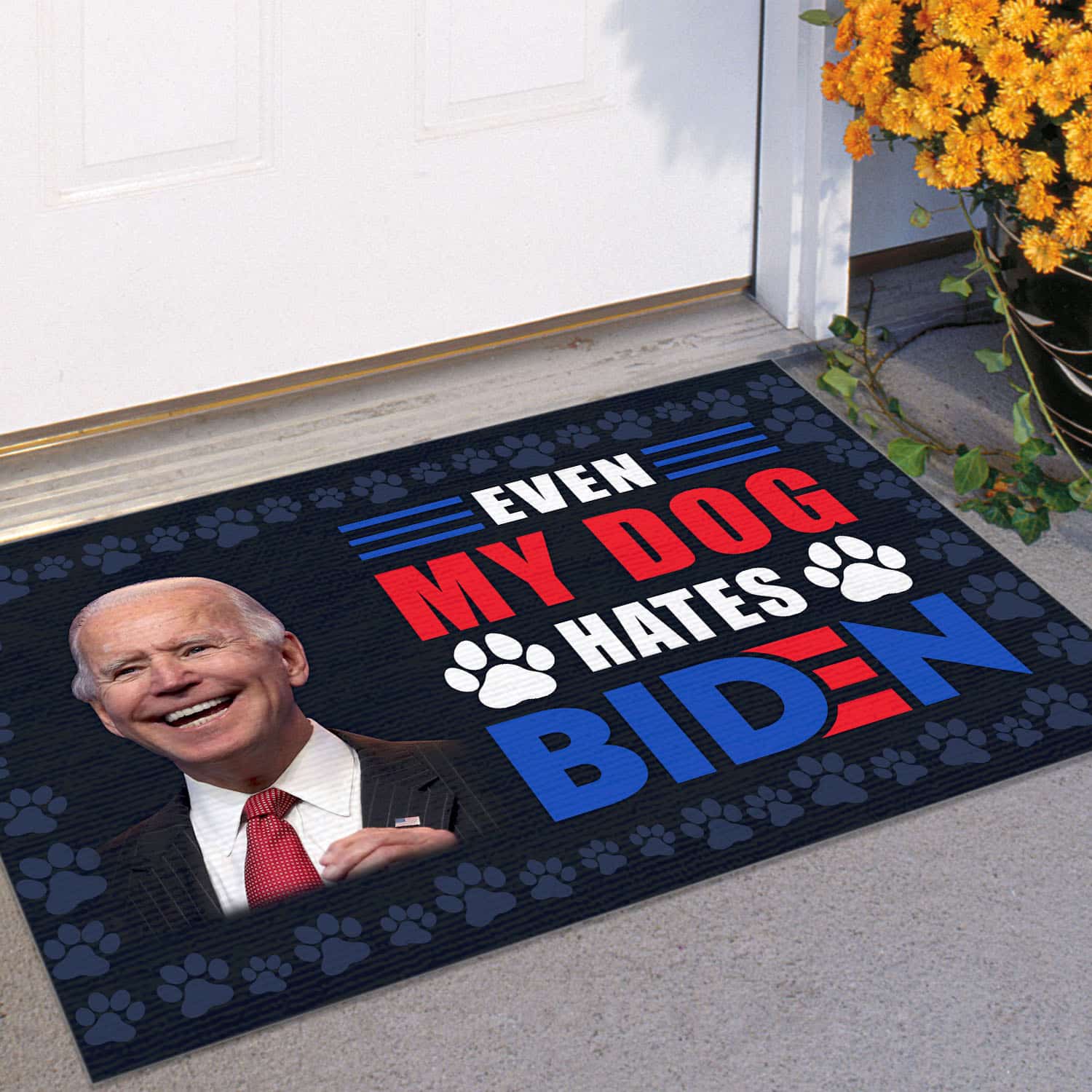 2O. Dog Hate Biden Doormat (5) Doormat Mockup 11