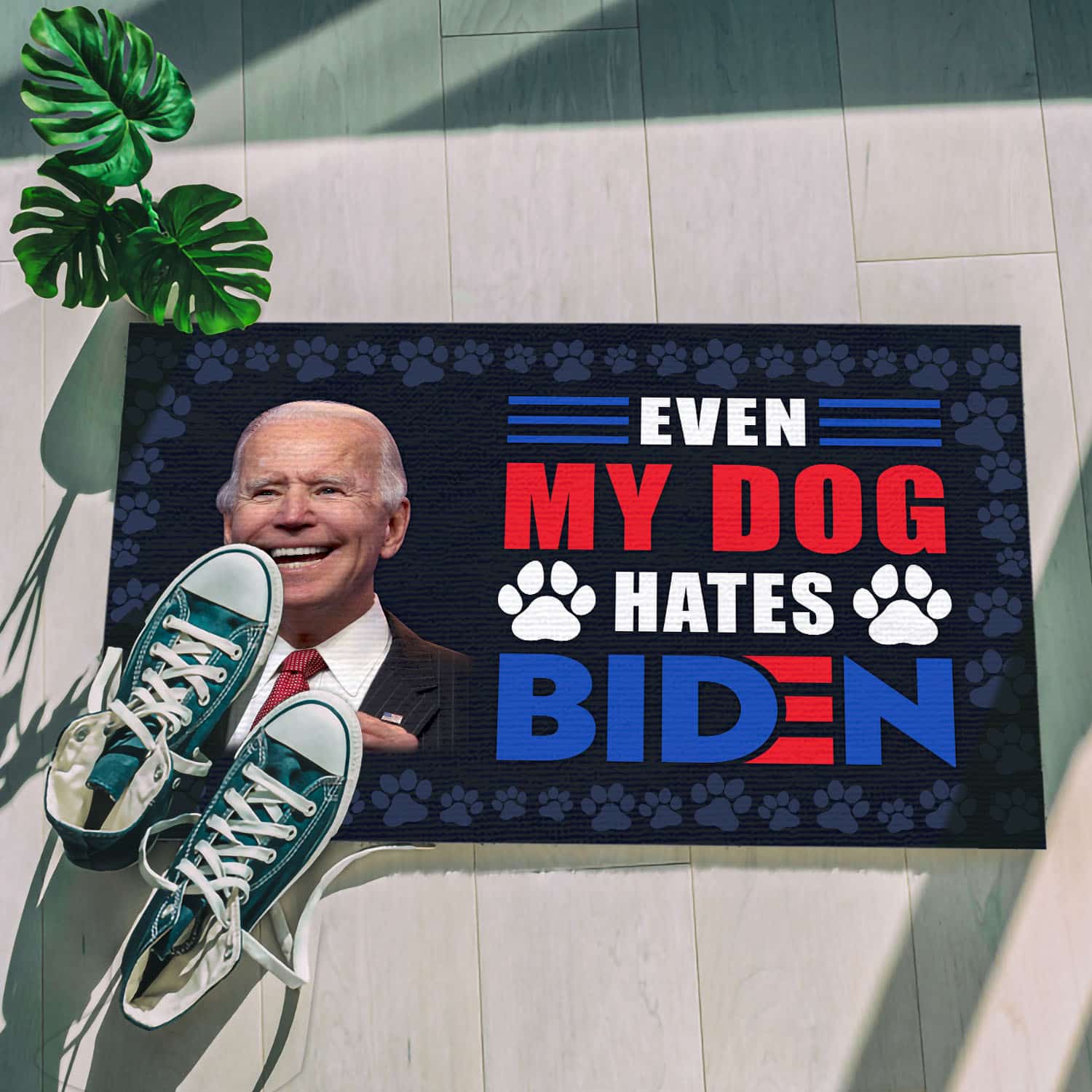 2O. Dog Hate Biden Doormat (5) Doormat mockup 5