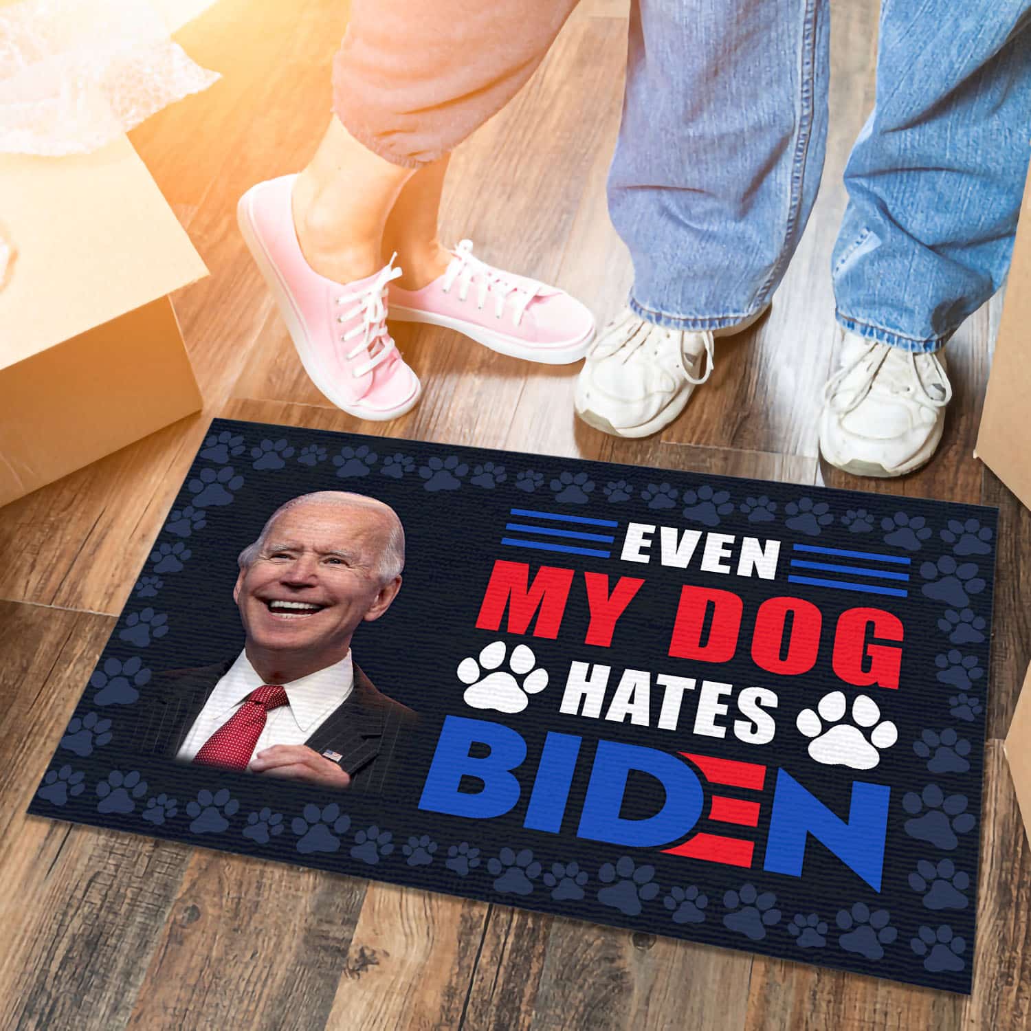 2O. Dog Hate Biden Doormat (5) Doormat mockup 6