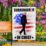 Surrenderer In Chief Biden Garden Flag Mockup 4