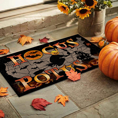 Alternative view of Hocus Potus Trump Is Still My Potus Entrance Doormat - Funny Support Trump Witch Pumpkin Hocus Pocus House Entrance Doormat