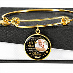 Custom Photo I'll Hold You In My Heart Until I Can Hold You In Heaven Feather Butterfly Memorial Circle Pendant Necklace