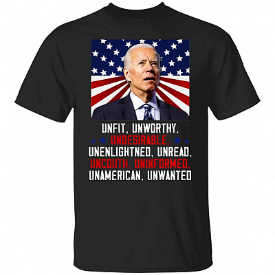 Joe Biden Unfit Tshirt, Black, Unisex T-Shirt