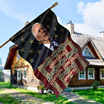 Size 30x40 House Flag Mockup 5