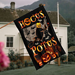 Hocus Potus Trump Is Still My Halloween Potus Decorative Flag - Funny Support Trump Witch Pumpkin Hocus Pocus House Garden House Flag
