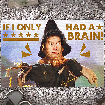 If I only Had a Brain Joe Biden Scarecrow Anti Biden Entrance Indoor Outdoor Decorative Doormat Wipe Your Feet Here Doormat