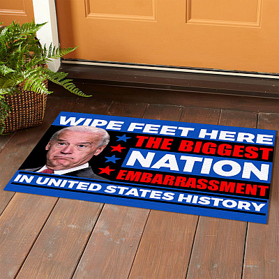 Alternative view of Joe Biden Wipe Feet Here The Biggest Nation Embarrassment In United State History Indoor Outdoor Doormat