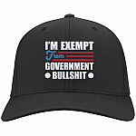 exempt hat, Black, Twill Cap