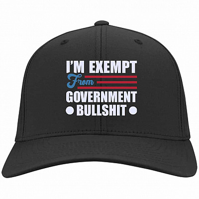 exempt hat, Black, Twill Cap