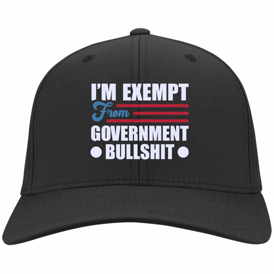 exempt hat, Black, Twill Cap