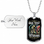 I Took A DNA Test God Is My Father Veterans Are My Brothers Dog Tag Pendant Necklace I Took A DNA Test God Is My Father Veterans Are My Brothers Dog Tag Pendant Necklace