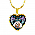 Personalized Photo I Can No Longer See You With My Eyes But I Will Feel You In My Heart Forever Hearts Pendant Necklace - Pet Loss Gift