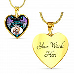 Personalized Photo I Can No Longer See You With My Eyes But I Will Feel You In My Heart Forever Hearts Pendant Necklace - Pet Loss Gift