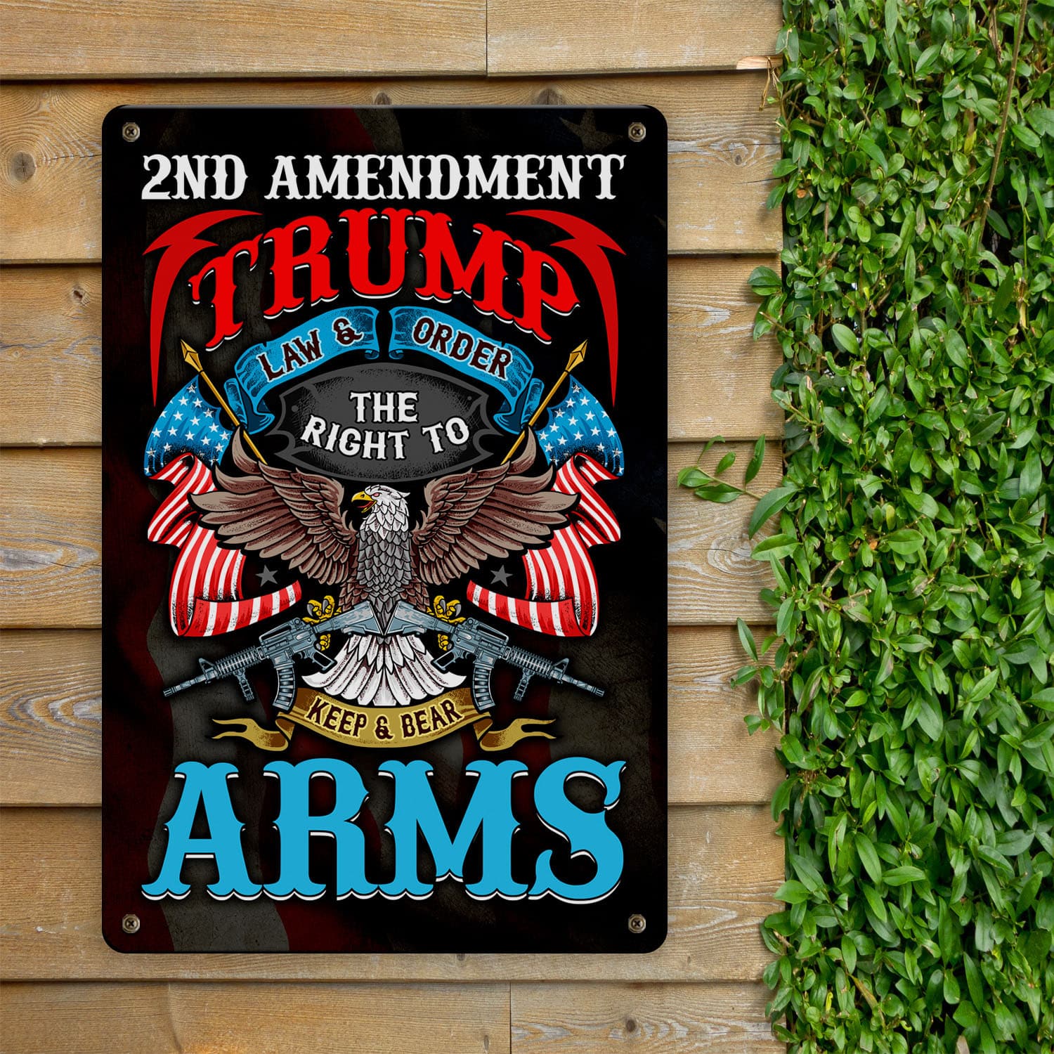 8NH. Trump Law Metal Sign Metal Sign Mockup 11fx