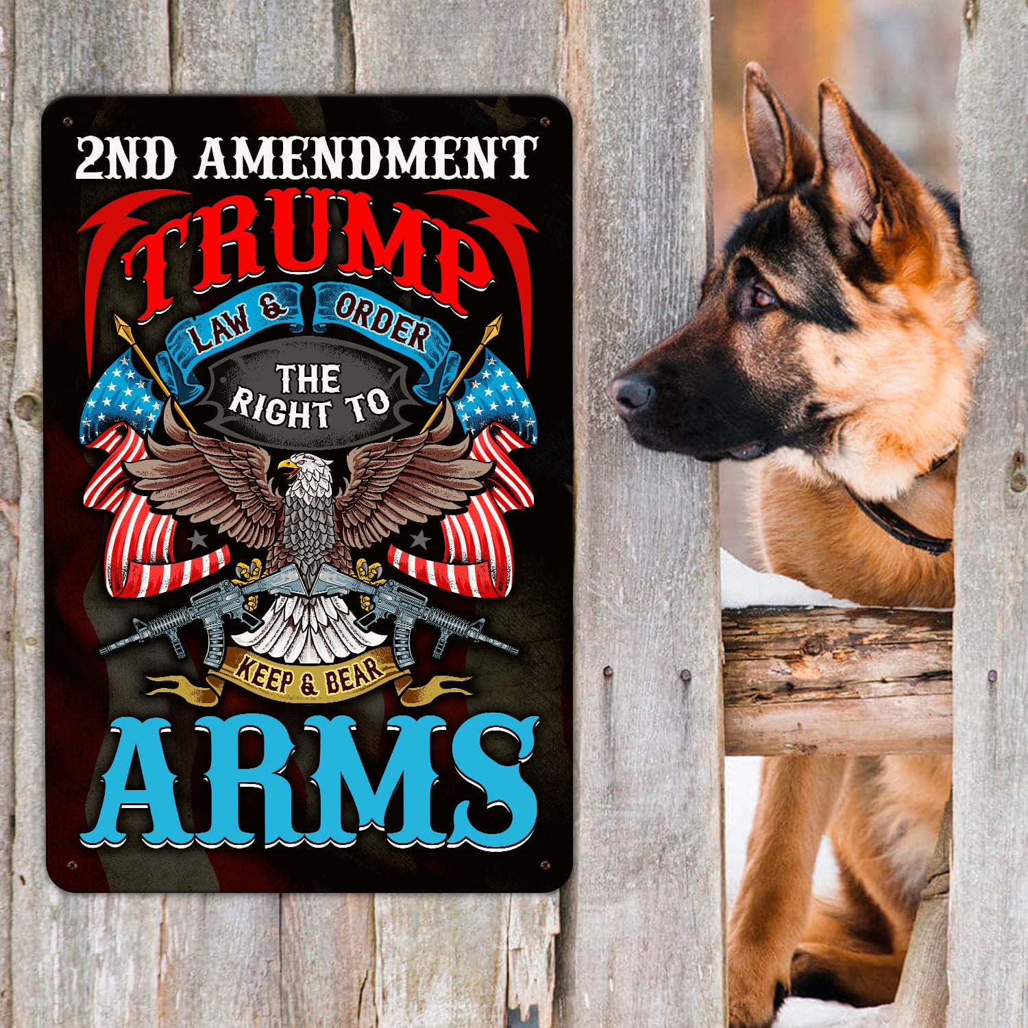 8NH. Trump Law Metal Sign Metal Sign Mockup 9