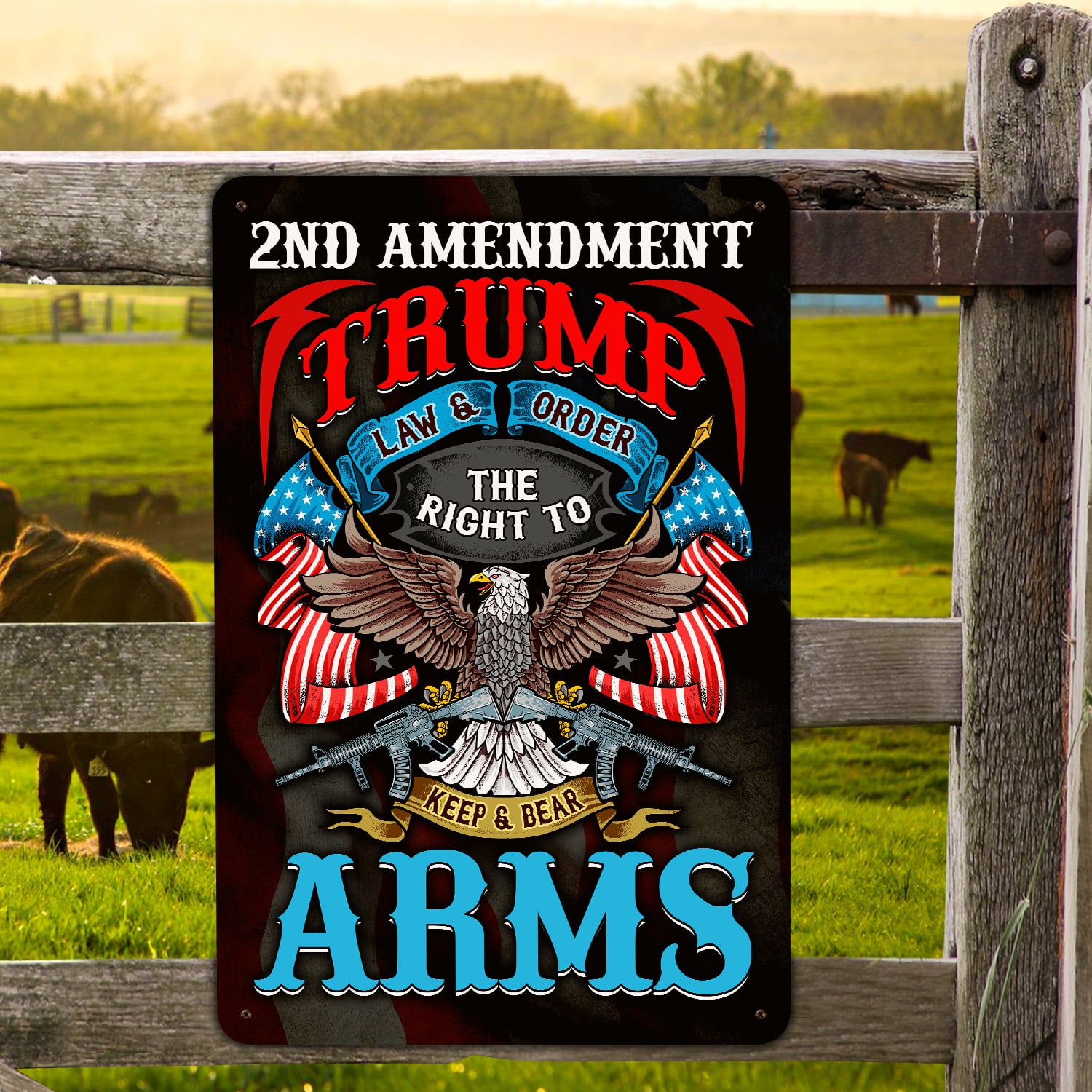8NH. Trump Law Metal Sign Metal Sign Mockup 5