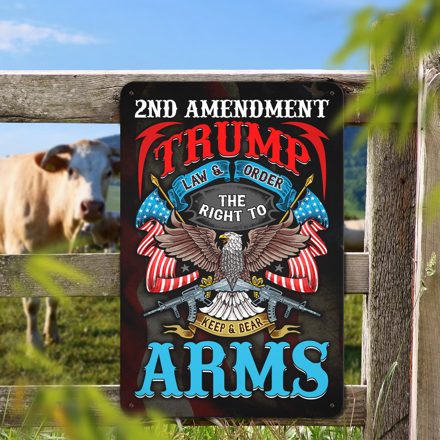 8NH. Trump Law Metal Sign Metal Sign Mockup 3