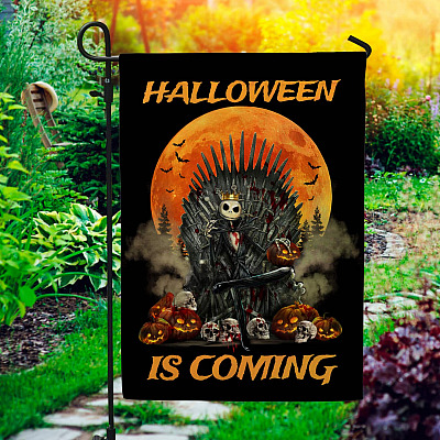 Jack Skellington Halloween Is Coming Garden Flag - Nightmare Before Christmas Welcome House Flag
