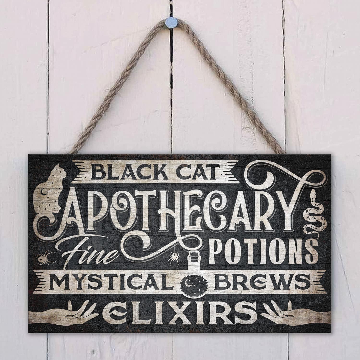 46 HG. Black Cat Apothecary-doorsign Mockup 2