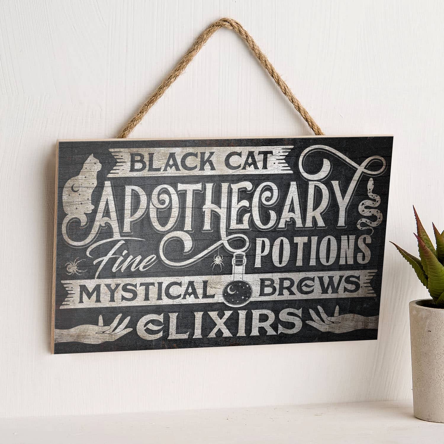 46 HG. Black Cat Apothecary-doorsign Mockup 6