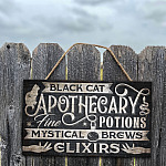 46 HG. Black Cat Apothecary-doorsign Mockup 7