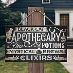 46 HG. Black Cat Apothecary-doorsign Mockup 13