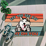 11Th. Why Oh You Husky (doormat) Doormat mockup 5