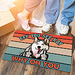 11Th. Why Oh You Husky (doormat) Doormat mockup 6