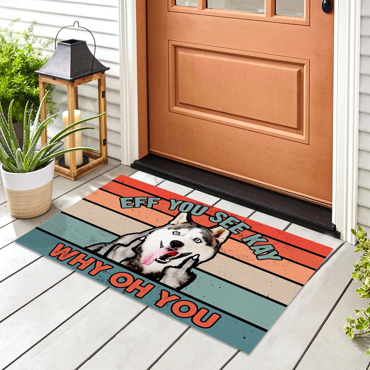 11Th. Why Oh You Husky (doormat) Doormat mockup 8