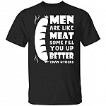 1N.Men Are Like Meat (4), Black, Unisex T-Shirt