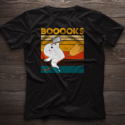 Alternative view of Booooooooks T-Shirt - Funny Halloween Book Shirt