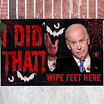 Halloween Biden Blood On His Hands Did That 13 Fallen Heroes Doormat - Biden Blood Handprint Never Forget 13 Fallen Soldiers Door Mat