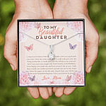 To My Beautiful Daughter My Hearts Walks With You Alluring Beauty Necklace - Daughter Necklace From Mom