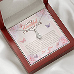 To My Beautiful Daughter My Hearts Walks With You Alluring Beauty Necklace - Daughter Necklace From Mom