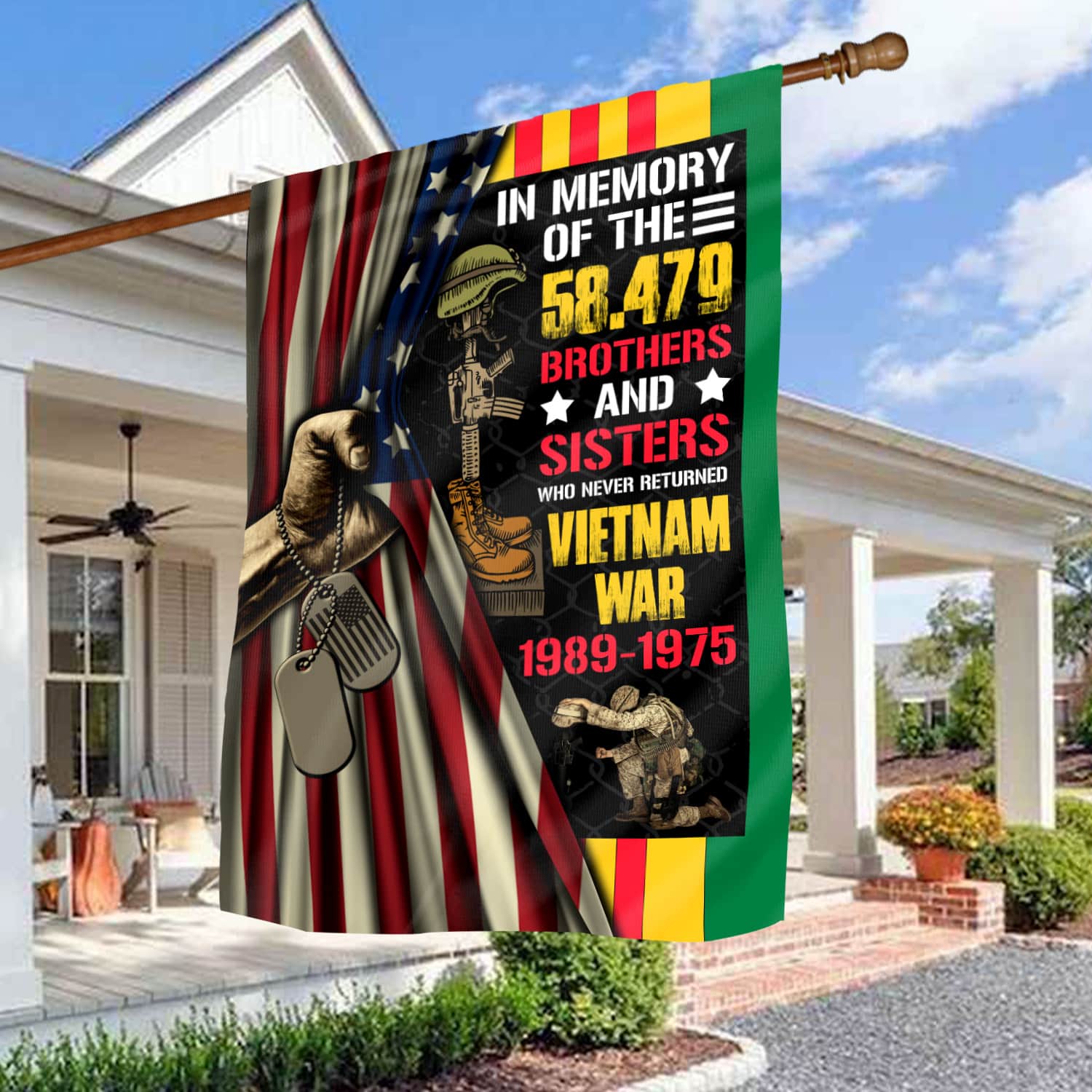 7LV. In Memory of 58479 House Flag Mockup 3