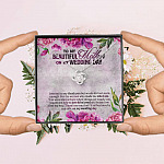 To My Beautiful Mother On My Wedding Day Love Knot Necklace - Mother Of The Bride Gifts From Daughter
