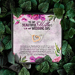 To My Beautiful Mother On My Wedding Day Interlocking Hearts Pendant Necklace - Mother Of The Bride Gifts From Daughter