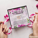 To My Beautiful Mother On My Wedding Day Interlocking Hearts Pendant Necklace - Mother Of The Bride Gifts From Daughter