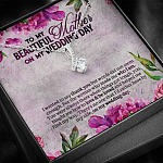 To My Beautiful Mother On My Wedding Day Alluring Beauty Necklace - Mother Of The Bride Gifts From Daughter