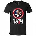 cheater, Black, V-Neck T-Shirt