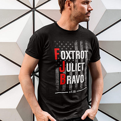 Alternative view of Fuck Joe Biden FJB T-Shirt - Anti Biden Pro America V-Neck Tee