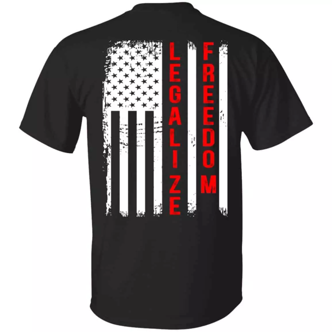 American Flag Legalize Tshirt, Black, Unisex T-Shirt