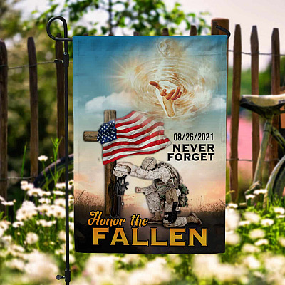 Honor The Fallen Never Forget 08/26/21 Flag - Fallen Soldier Garden Flag - House Flag