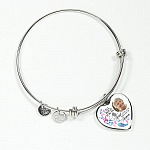 Custom Photo Memorial Butterfly Heart Necklace - I'll Hold You in My Heart Personalized Photo Engraving Memorial Heart Necklace